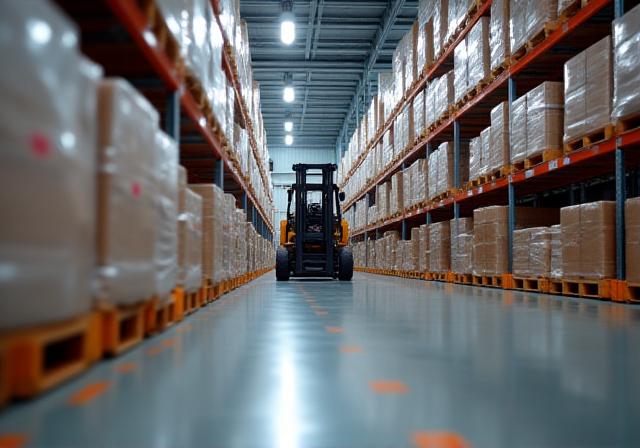 LTL Freight being organized in a warehouse