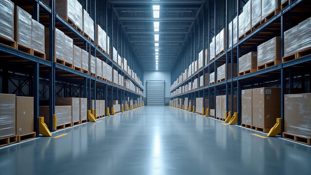 Modern logistics warehouse in Mooreville MS with organized freight storage